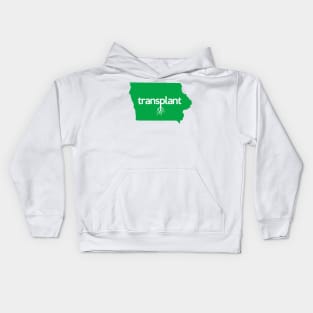 Iowa Transplant IA Green Kids Hoodie